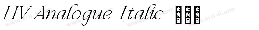 HVAnalogue Italic字体转换